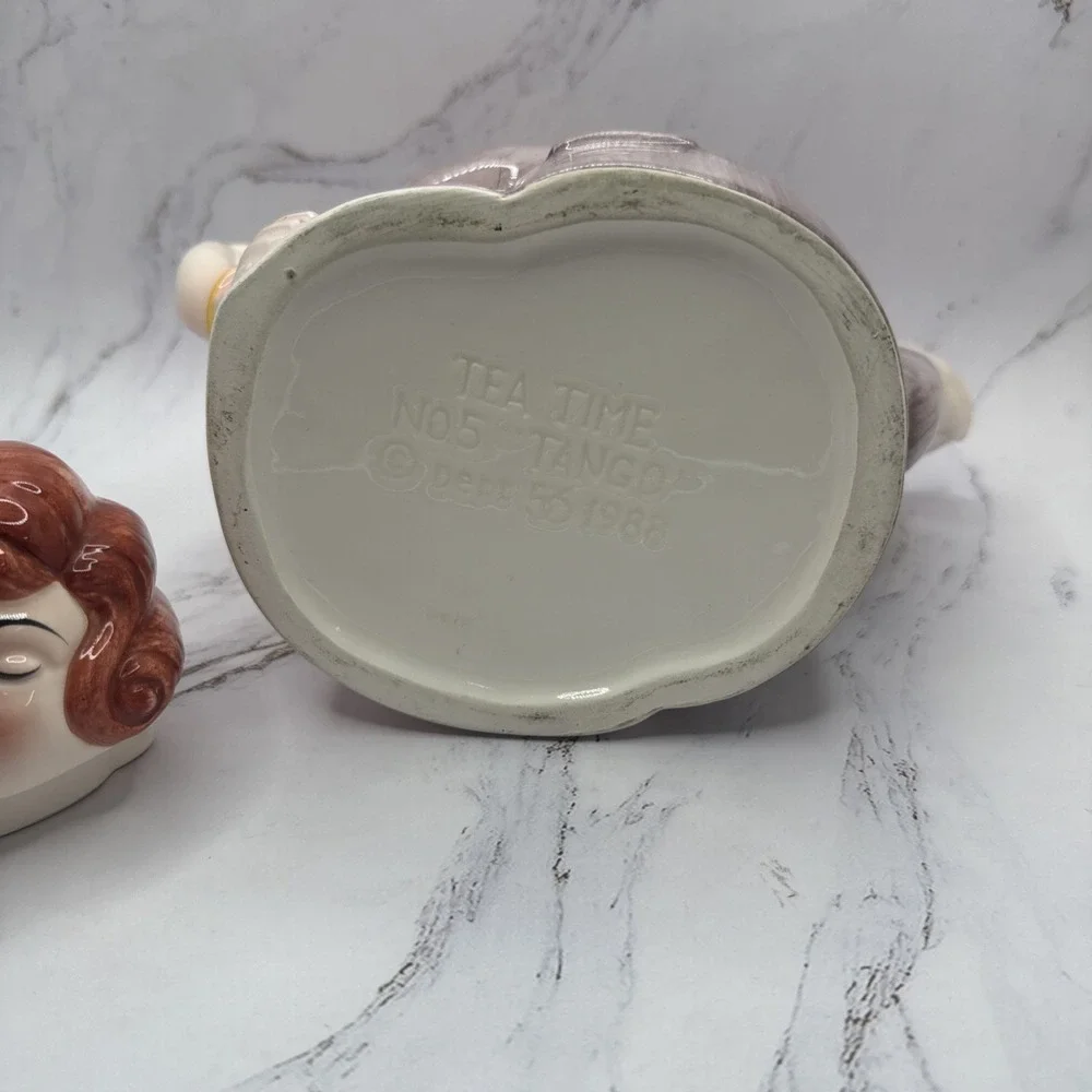 Vintage‎ Dept 56 Teatime Tango No. 5 Teapot 1988 Japan 7